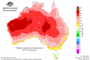 Temperatura Australia Enero